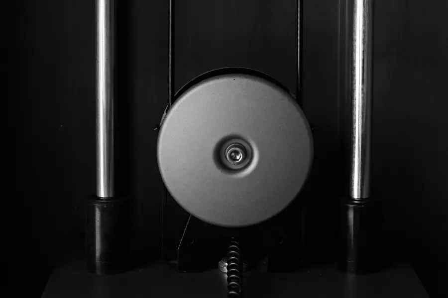 image of a pulley in a gym machine